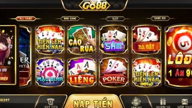 Tại Go88 người chơi sẽ được trải nghiệm một loạt các trò chơi casino phổ biến