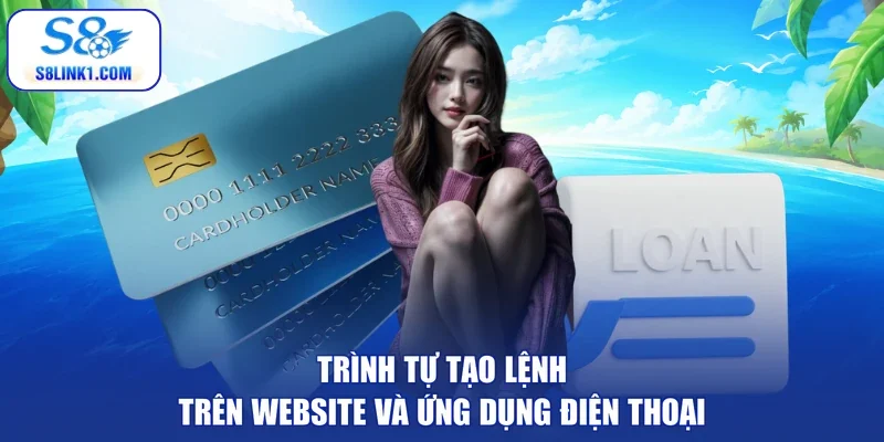 Trình tự tạo lệnh trên website và ứng dụng điện thoại